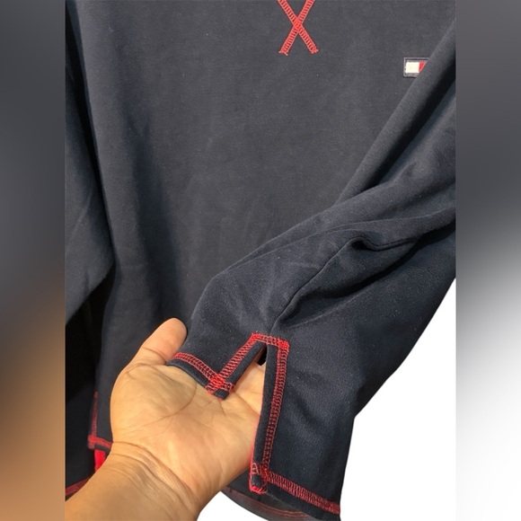 Tommy Hilfiger Women's Black Top with Red Accents size: M New without label - Picture 3 of 7